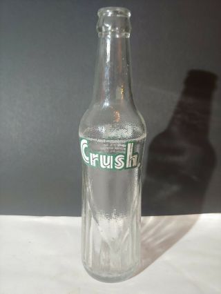 Vintage,  Old Orange Crush Soda Bottle Rare 10 Oz Painted Label