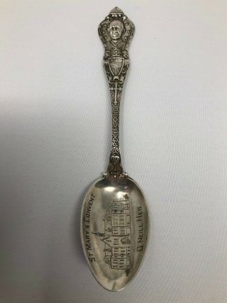 Watson Sterling Souvenir Spoon Pope Leo Xiii St Mary 