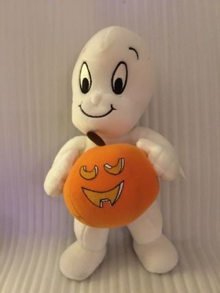 Rare Vintage Harvey Toons Casper The Friendly Ghost W/pumpkin Plush Animal
