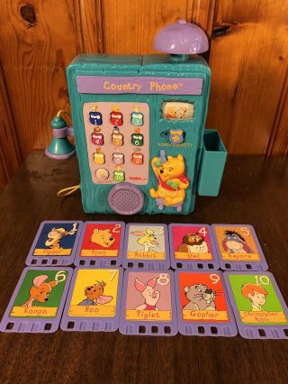 Winnie The Pooh Country Phone Tiger Electronics Rare Complete Cards 1997