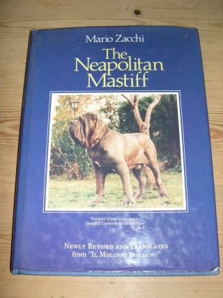 Rare Neapolitan Mastiff Dog Book By Mario Zacchi 1st 1987 " Il Molosso Italiano "