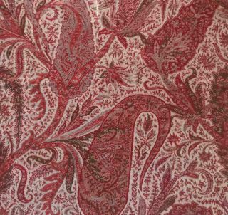 19th Century Victorian Woven Paisley Shawl Fragment 459