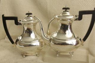Vintage Viners Of Sheffield Silver Plated Teapots Claw Feet