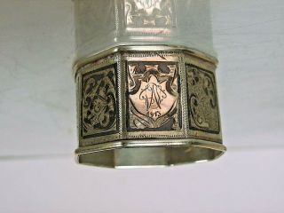 Russian Antique Silver & Niello Napkin Ring 1913 Caucasus