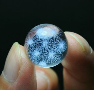 8.  4g Find Rare Natural Pretty Snowflake Phantom Quartz Crystal Sphere Ball28