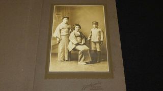 S191018 1910s Chinese Antique Photo Mother & Son W Shanghai China Woman