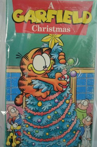 A Garfield Christmas Vhs (1991) Rare Cartoon Holiday