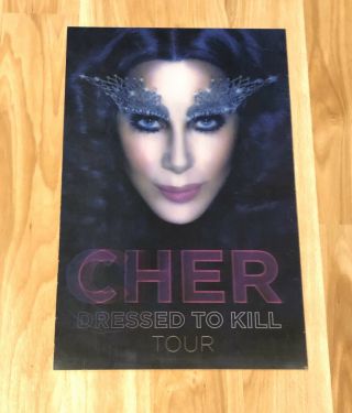 Rare Cher Dressed To Kill Tour 2014 3d Hologram Photo Board 11 " X 17 " Vip Le