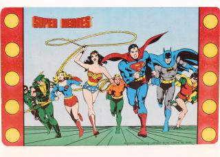 Rare Dc Comic Book Vintage Ad Cards 1982 Hero Wonder Woman Superman Batman