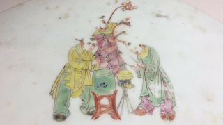 Antique Chinese Porcelain Table Screen Plaque 3