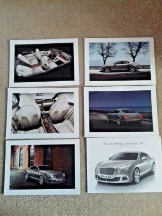 Rare 2010 A4 Bentley Continental Dealer Picture Pack - Suitable For Framing