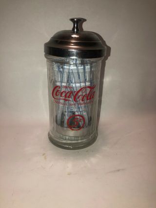 Coca Cola Vintage Straw Dispenser Very Rare 5 Cent