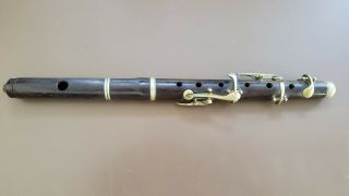Antique Nach H.  F.  Meyer Hannover 6 - Hole & 6 - Key Wooden Piccolo