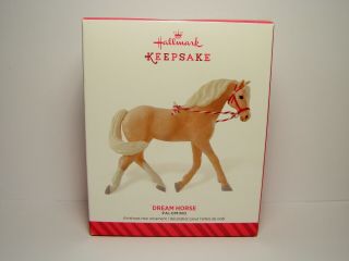 Rare 2014 Hallmark Dream Horse Palomino Christmas Keepsake Ornament