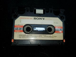 Rare Vintage Sony Elcaset Demonstration Tape Lc - 30 Type Ii