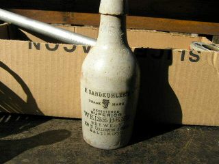 Antique Stoneware Beer Bottle Weiss Beer Baltimore Md.