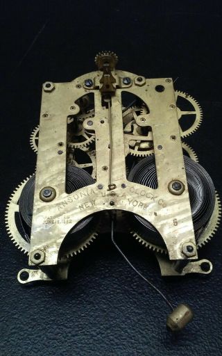 Antique Ansonia Iron Case Mantle Clock Movement Part 5 Pat 1882