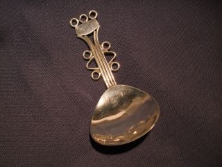 Handmade Finnish Arts & Crafts Silver Jelly Spoon Striking Design F.  Juhls