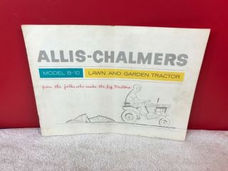 Rare 1963 Allis Chalmers B10 Mower Tractor 7 Page Dealer Brochure