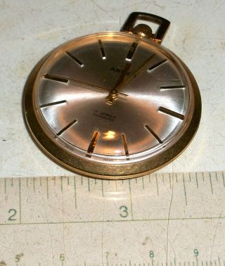 Swiss 17 Jewel Arnex Time Company Inc.  Antique Pocket Watch - Running