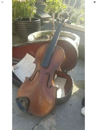 Antique 3/4 Violin Labeled Antonius Stradivarius 1726 Made In Czech Republic