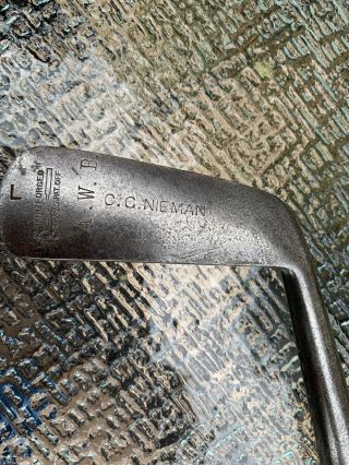 Antique Wood Hickory Shafted Golf Club - C.  G.  Nieman - Smooth Face Putter