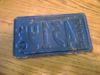 Motorcycle License Plate INDIAN Harley Davidson Antique Pennsylvania 1952 NR 2