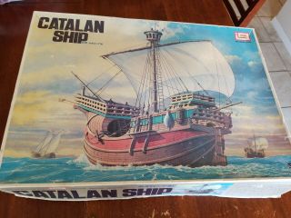 Rare Vintage 1970`s Imai " Catalan " Merchant Ship 1/50 Historical Ship Model Kit