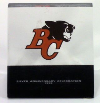 1978 Bc Lions 25th Silver Anniversary Statue Stadium Giveaway Rare