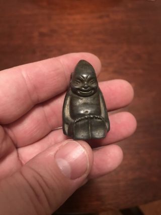 Scarce Antique Cast Metal Billikin Figurine Asian Paperweight / Collectible