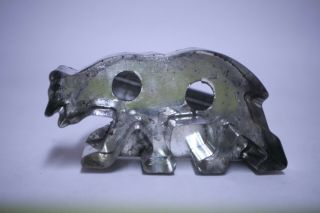 Antique Tin Figural Walking Bear Cookie Cutter W/ Large Handle