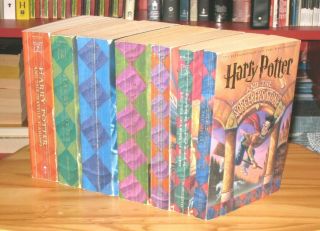 (8) Rare As All 1st Printing Complete Harry Potter Pb Set 1 - 7,  Jk Rowling,  Vg