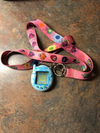 Tamagotchi Connection V3 Sky Blue With Bubbles Lanyard Rare