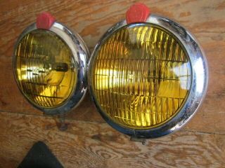 Antique Car Accessories Amber Lens Fog Light Ford Headlight Chevy Bumper Cowl