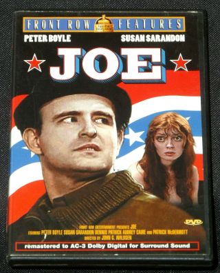 Joe (dvd,  1970) Peter Boyle,  Susan Sarandon Nude,  Rare Usa Authentic