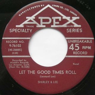 Shirley & Lee Do You Mean.  /let The Good Times Roll R&b Rare 