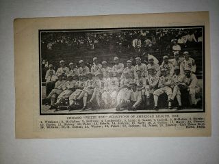 Black White Sox 1919 Team Full Picture Shoeless Joe Jackson Buck Weaver Rare