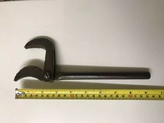 Rare Antique Vintage Adjustable Spanner Wrench Auto / Pipe Fitters Tool Unusual