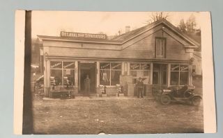 Manorkill Conesville York Ny Antique Rppc Postcard Corner General Store