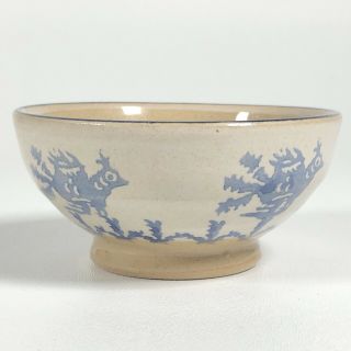 Nicholas Mosse Pottery Small Bowl Ireland Rare Vintage Blue Pheasant Pattern