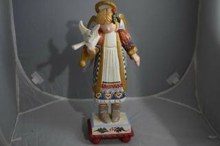 Vintage 14 " House Of Hatten Christmas Angel Holly - Days " Figurine Calla 1999 Rare