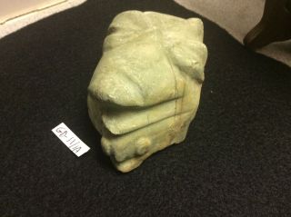 Gd - 11/1a Pre - Columbian Southern Arawak Large Carved Head Ca 300bc - 600ad