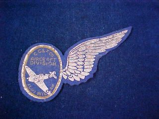 Rare Orig Ww2 Large Size 1/2 Wing Cc & F Co Aircraft Division - Fort Williams