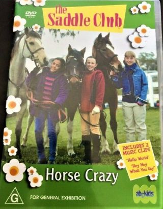 The Saddle Club: Horse Crazy Dvd V.  Rare Abc Tv Series Horse Family Adventure R4