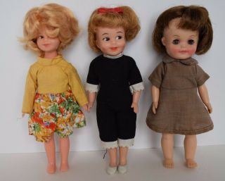 Vintage Penny Brite Clone Doll Effanbee Fluffy Brownie Scout 3 Dolls Hong Kong