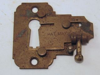 Extremely Rare Antique Locking Key Hole Cover Patented 1888