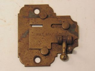Extremely Rare Antique Locking Key Hole Cover Patented 1888 3