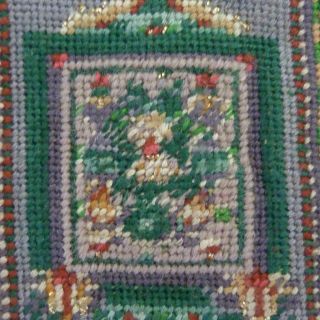 ANTIQUE HANDSTITCHED TAPESTRY AND BEADWORK PURSE/CARD HOLDER 2