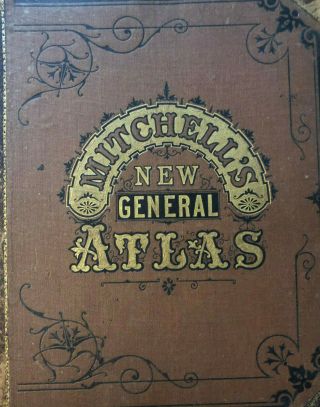 Mitchell ' s General Atlas 1880 Antique Territory of Dakota Map 2
