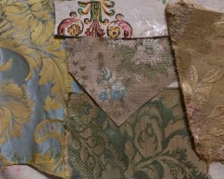 5 Fragments Rare 18th/19th Century Silk Brocades 447